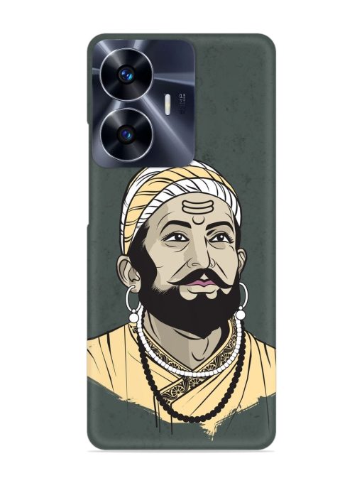 Shivaji Maharaj Vector Art Snap Case for Realme C55 Zapvi