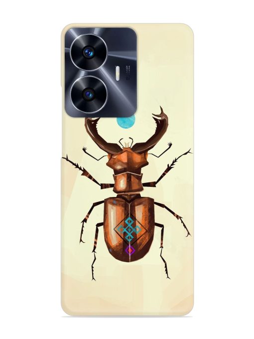 Stag Beetle Vector Snap Case for Realme C55 Zapvi