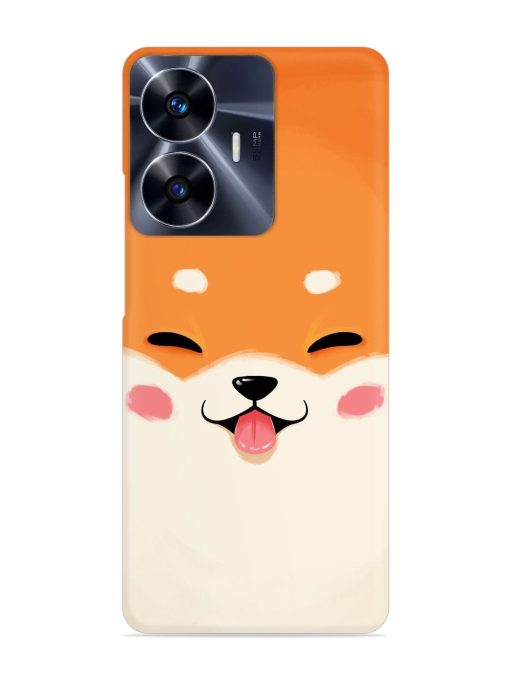 Cute Dog Face Vector Snap Case for Realme C55 Zapvi