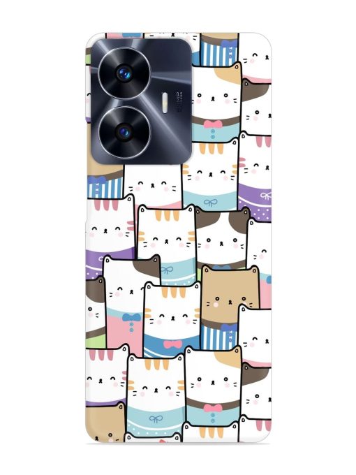 Cute Adorable Cat Snap Case for Realme C55 Zapvi