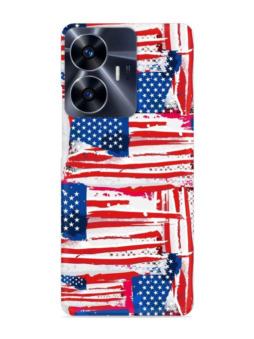 Usa Flag Seamless Snap Case for Realme C55 Zapvi