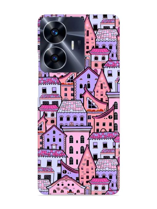 Seamless Pattern Houses Snap Case for Realme C55 Zapvi