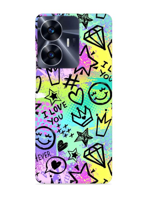 Bright Seamless Pattern Snap Case for Realme C55