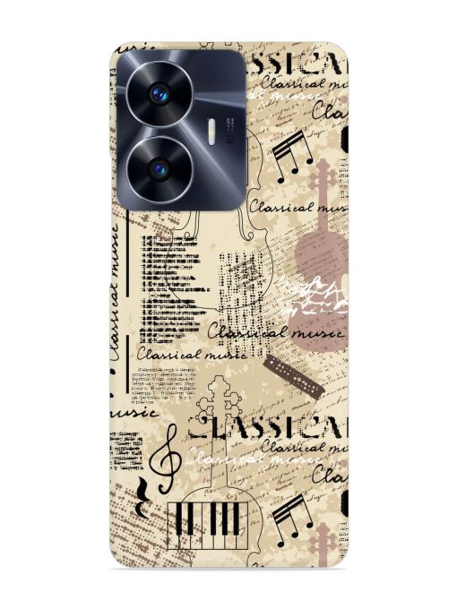 Classical Music Lpattern Snap Case for Realme C55 Zapvi