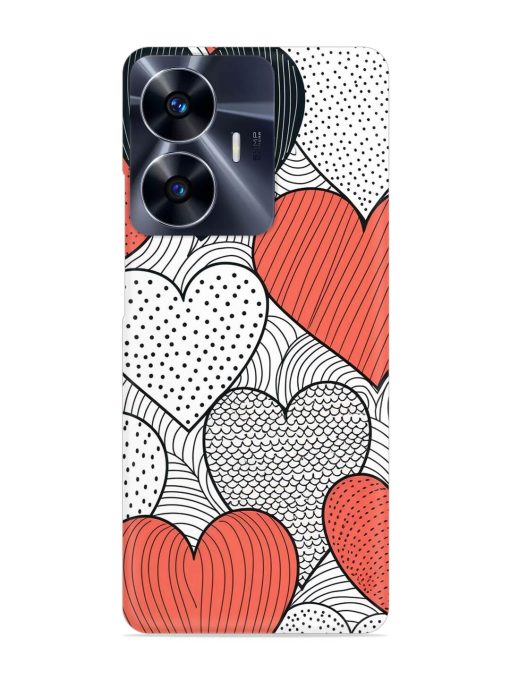 Girly Heart Seamless Snap Case for Realme C55 Zapvi