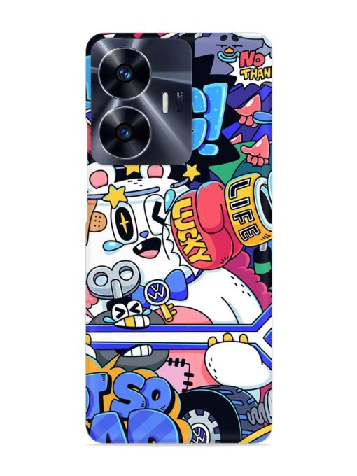 Universal Doodle Snap Case for Realme C55 Zapvi