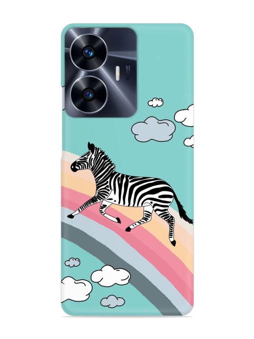 Running Zebra Snap Case for Realme C55 Zapvi