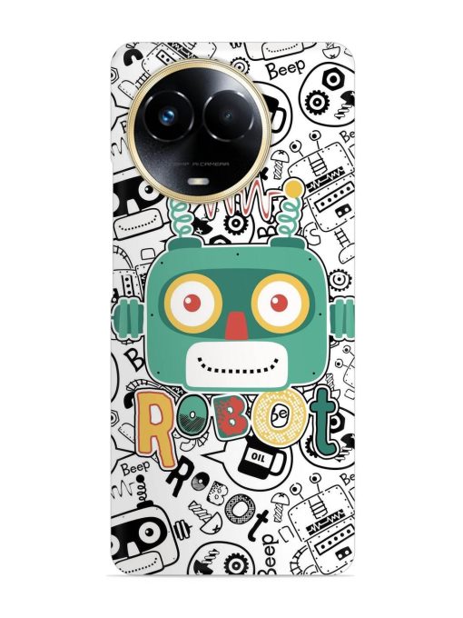 Robot Modern Seamless Pattern Snap Case for Realme C67 (5G) Zapvi