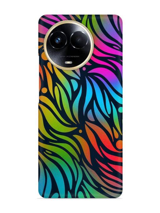 Abstract Leaf Design Snap Case for Realme C67 (5G) Zapvi