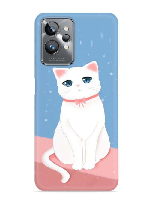 Cute White Cat Snap Case for Realme Gt 2 Pro