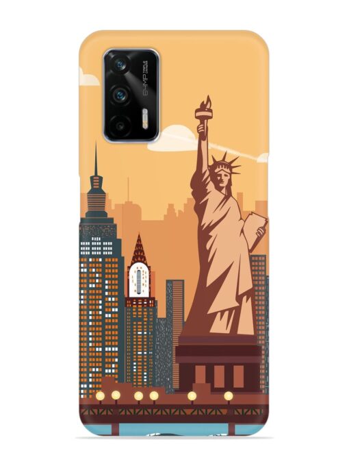 New York Statue Of Liberty Architectural Scenery Snap Case for Realme Gt (5G) Zapvi