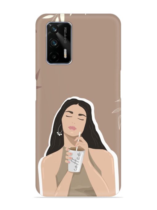 Girl With Coffee Snap Case for Realme Gt (5G) Zapvi