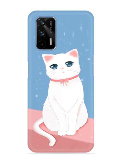 Cute White Cat Snap Case for Realme Gt (5G)