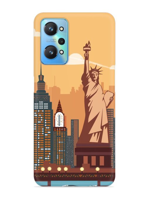 New York Statue Of Liberty Architectural Scenery Snap Case for Realme Gt Neo 2