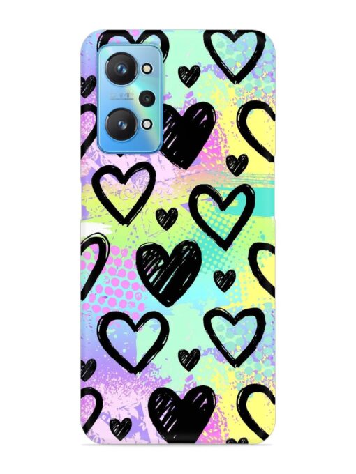 Bright Pattern Hearts Snap Case for Realme Gt Neo 2