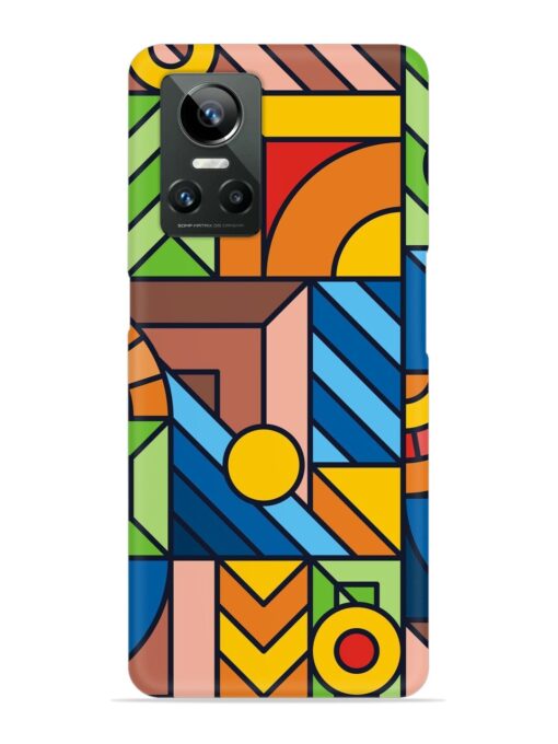 Colorful Geometric Snap Case for Realme Gt Neo 3 Zapvi