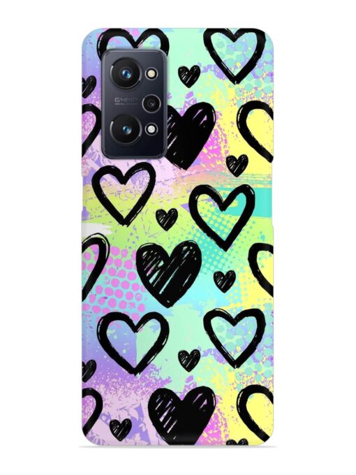 Bright Pattern Hearts Snap Case for Realme Gt Neo 3T