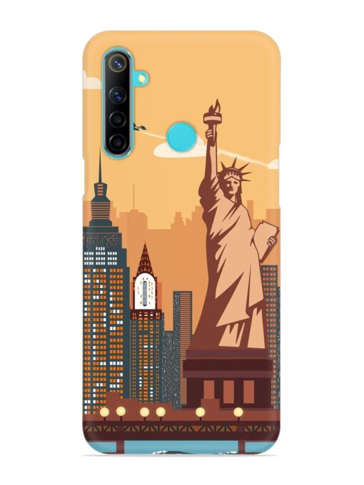 New York Statue Of Liberty Architectural Scenery Snap Case for Realme Narzo 10 Zapvi