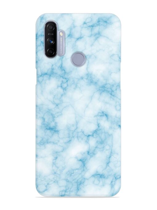 Blue White Natural Marble Snap Case for Realme Narzo 10A