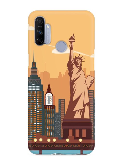 New York Statue Of Liberty Architectural Scenery Snap Case for Realme Narzo 10A