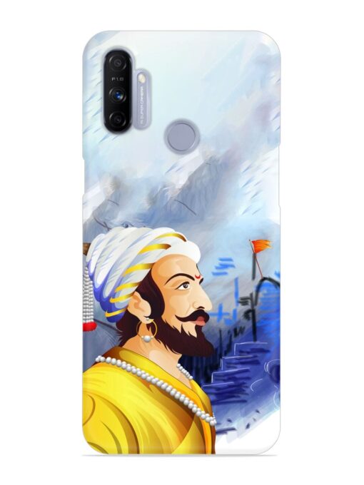 Shivaji Maharaj Color Paint Art Snap Case for Realme Narzo 10A Zapvi