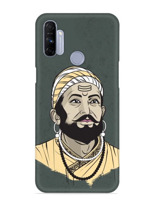 Shivaji Maharaj Vector Art Snap Case for Realme Narzo 10A Zapvi