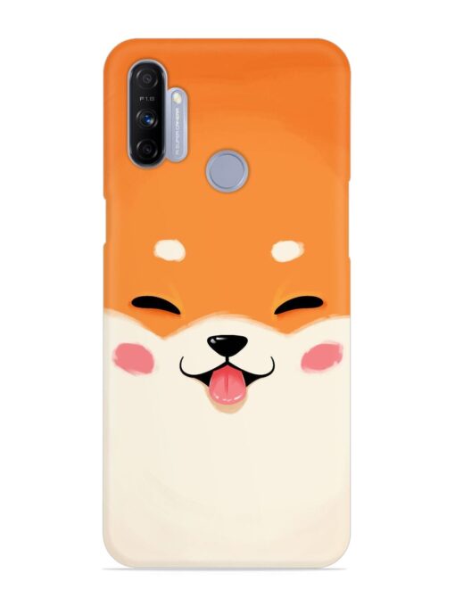 Cute Dog Face Vector Snap Case for Realme Narzo 10A