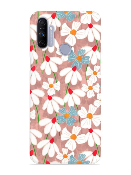 Abstract Petal Flowers Snap Case for Realme Narzo 10A