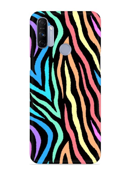 Colorful Abstract Zebra Snap Case for Realme Narzo 10A Zapvi