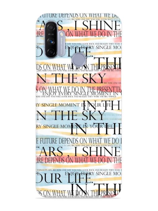 Seamless Slogans Pattern Snap Case for Realme Narzo 10A Zapvi