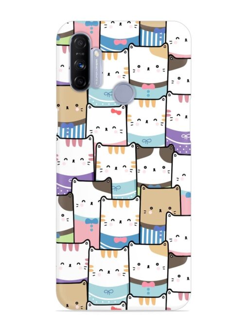 Cute Adorable Cat Snap Case for Realme Narzo 10A