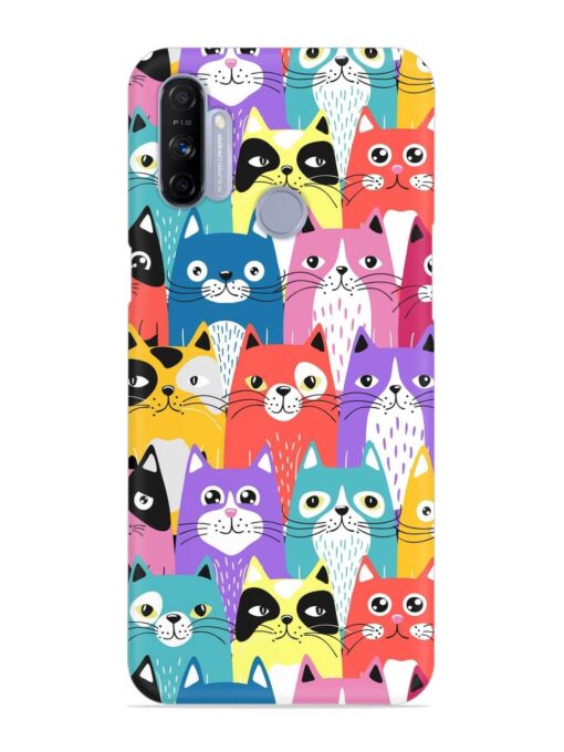 Funny Cartoon Cats Snap Case for Realme Narzo 10A