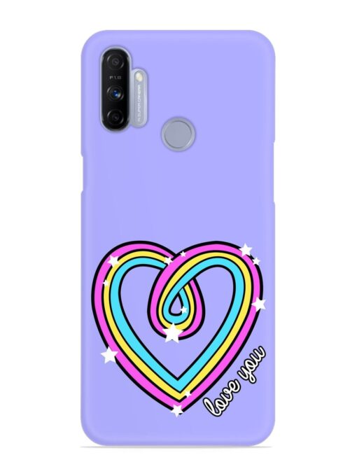 Colorful Rainbow Heart Snap Case for Realme Narzo 10A