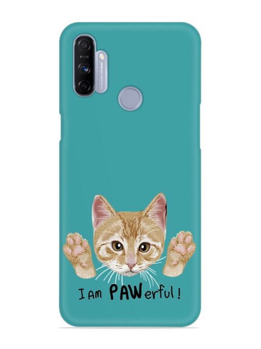 Typography Slogan Cat Snap Case for Realme Narzo 10A