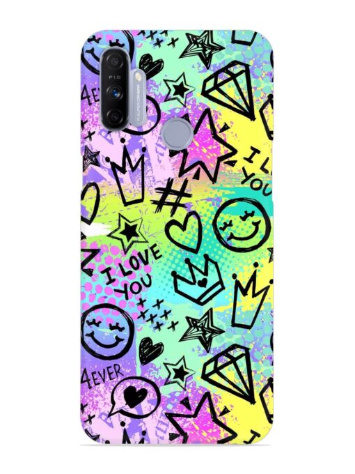 Bright Seamless Pattern Snap Case for Realme Narzo 10A Zapvi