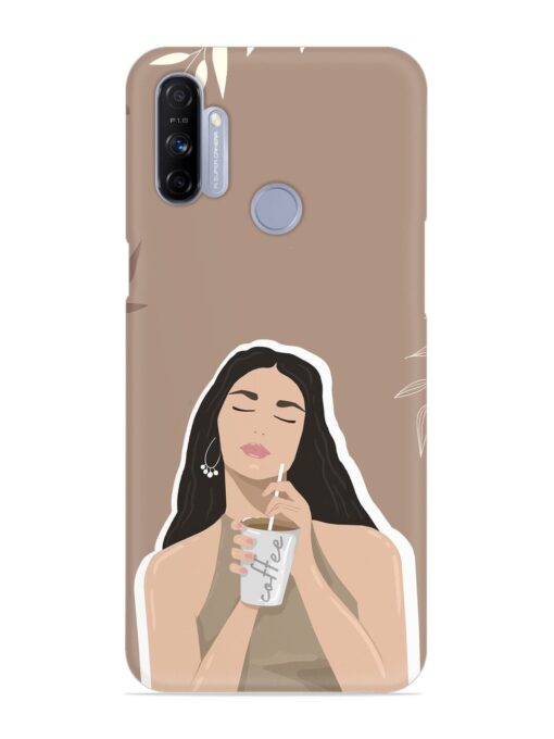 Girl With Coffee Snap Case for Realme Narzo 10A