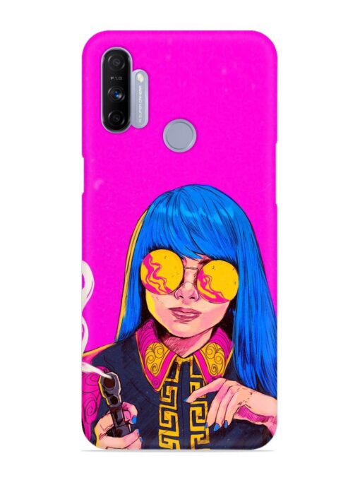 Aesthetic Anime Girl Snap Case for Realme Narzo 10A