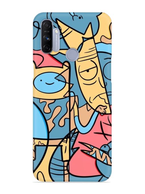 Silly Face Doodle Snap Case for Realme Narzo 10A