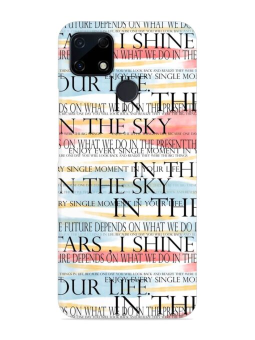 Seamless Slogans Pattern Snap Case for Realme Narzo 20 Zapvi