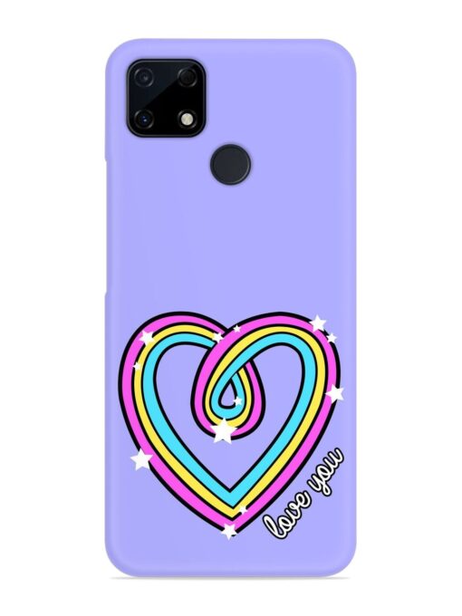 Colorful Rainbow Heart Snap Case for Realme Narzo 20 Zapvi