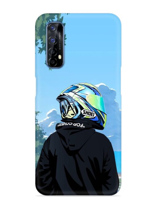 Rider With Helmet Snap Case for Realme Narzo 20 Pro Zapvi