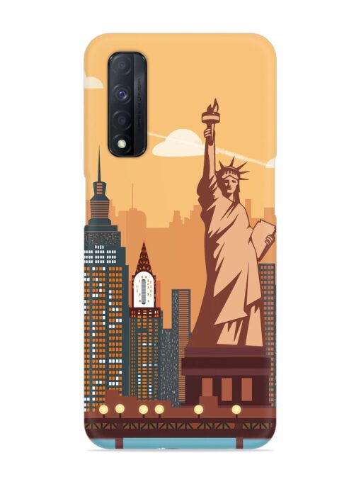 New York Statue Of Liberty Architectural Scenery Snap Case for Realme Narzo 30 (4G)