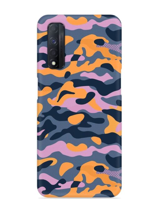 Camouflage Army Military English Orange Art Snap Case for Realme Narzo 30 (4G)