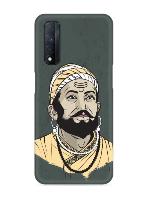 Shivaji Maharaj Vector Art Snap Case for Realme Narzo 30 (4G) Zapvi