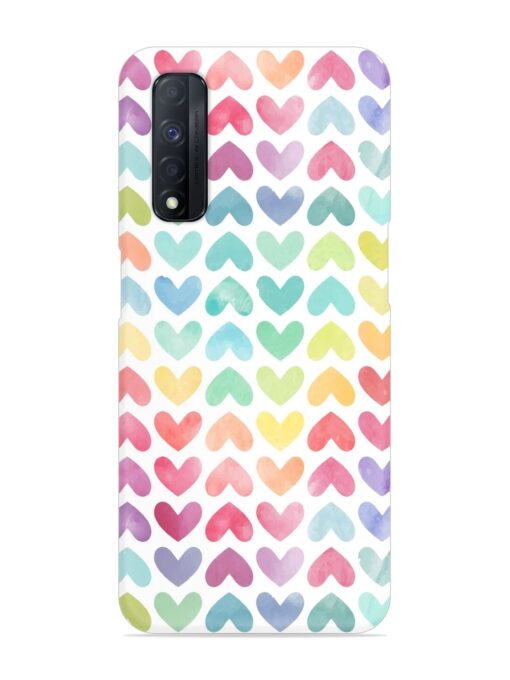 Seamless Colorful Watercolor Snap Case for Realme Narzo 30 (4G)