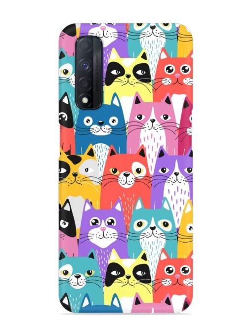 Funny Cartoon Cats Snap Case for Realme Narzo 30 (4G) Zapvi