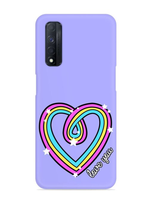 Colorful Rainbow Heart Snap Case for Realme Narzo 30 (4G)