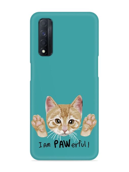 Typography Slogan Cat Snap Case for Realme Narzo 30 (4G) Zapvi