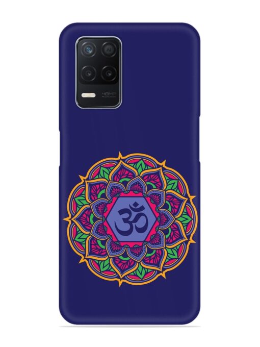 Om Mandala Art Blue Snap Case for Realme Narzo 30 (5G) Zapvi