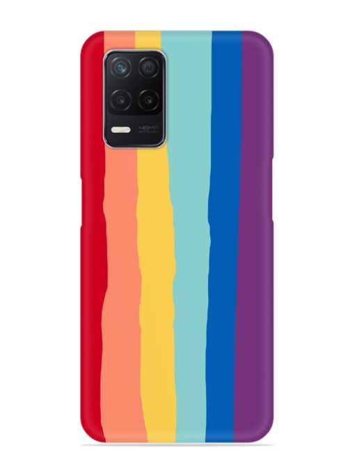 Rainbow Genuine Liquid Snap Case for Realme Narzo 30 (5G) Zapvi